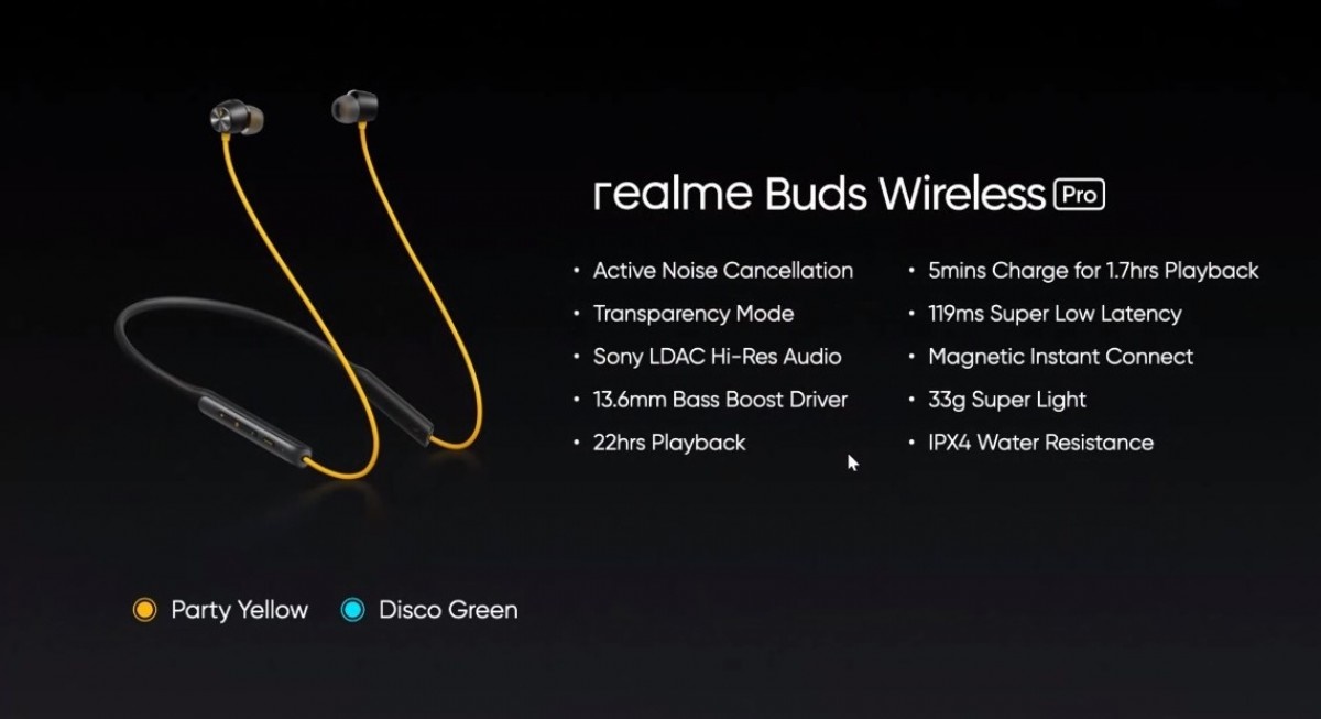 Realme Buds Air Pro, Buds Wireless Pro, Tai nghe Realme, Tai nghe không dây, Ra mắt,