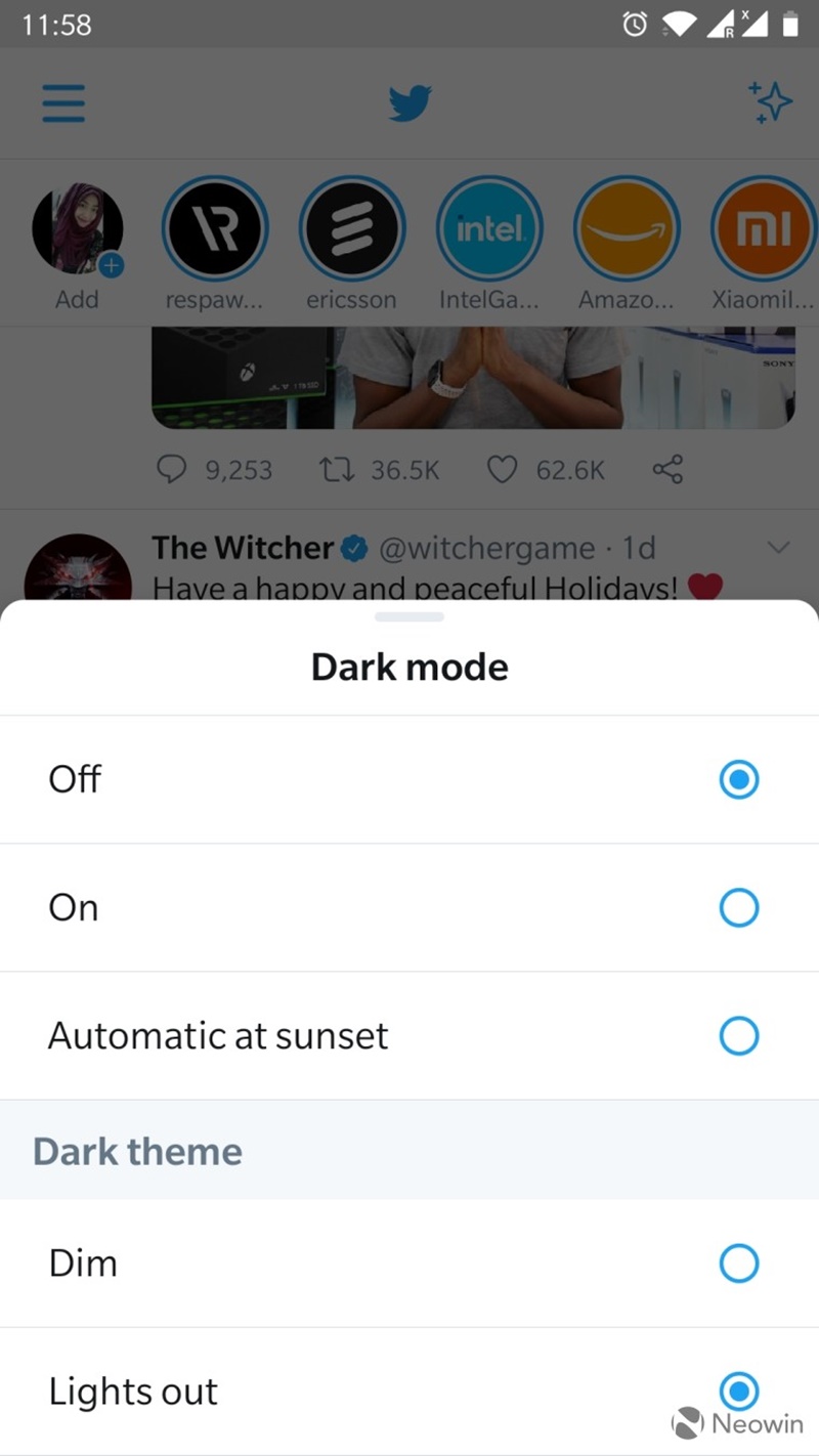 Twitter, Chế độ Dark Mode, Dark mode cho Twitter, Ứng dụng Android