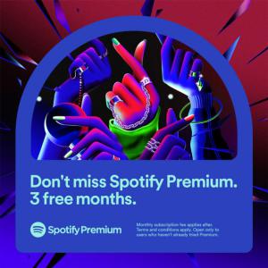 Spotify Premium miễn phí 3 tháng cho người dùng mới