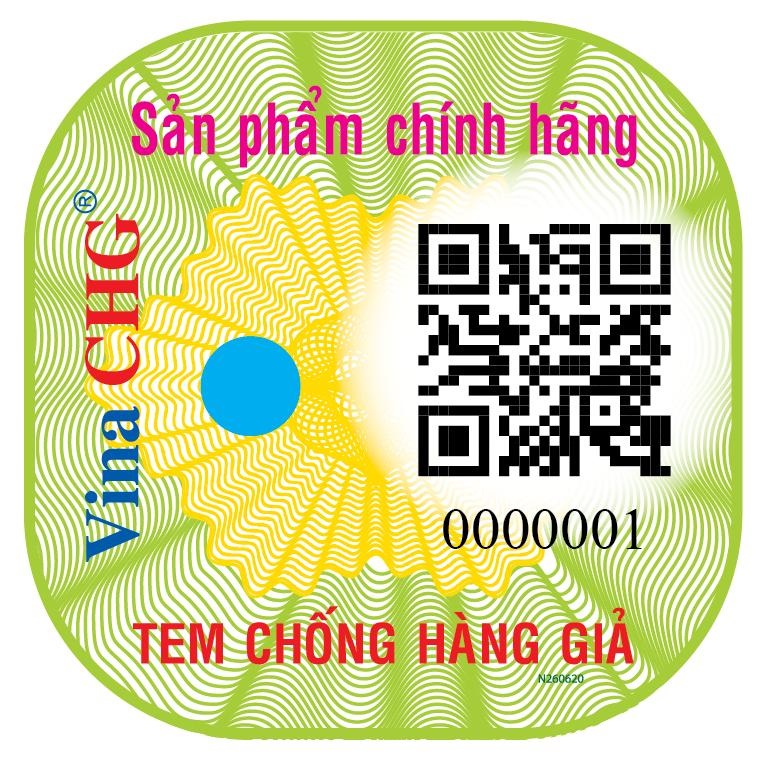 Một mẫu tem chống hàng giả áp dụng công nghệ chống giả 5S của Vina CHG.
