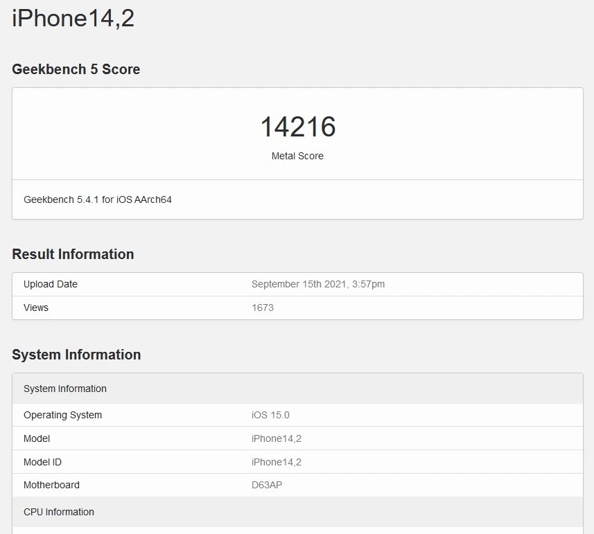 Đồ họa iPhone 13 Pro 5G