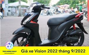 Giá xe Vision 2022 mới nhất: Giá bán lẻ tại đại lý, giá lăn bánh tháng 09/2022