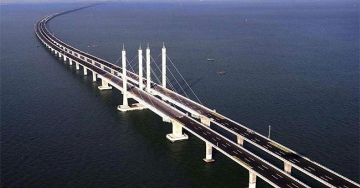 Cầu Đan Dương, Côn Sơn, Cây cầu dài nhất thế giới, 164,8 km, Cầu cạn Lang Phường - Thanh Huyện, Cầu dài thứ hai, Thượng Hải, Nam Kinh, Sông Trường Giang